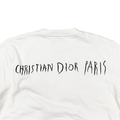 Dior Raymond Pettibon Collaboration Sweatshirt Embroidery Xxs Logo Cotton White — view 5