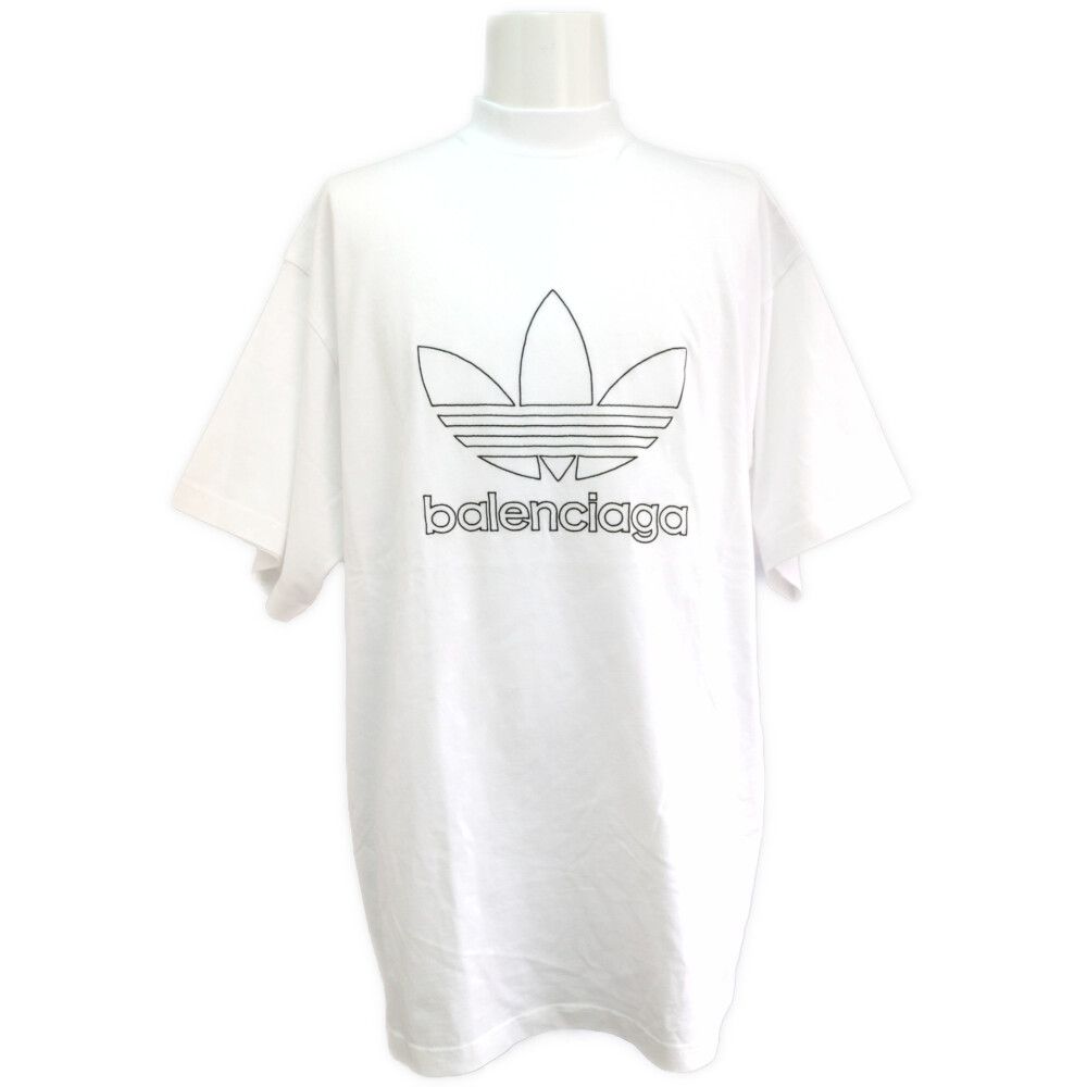 Balenciaga Adidas Logo Short Sleeve Top T-Shirt Top 2 White
