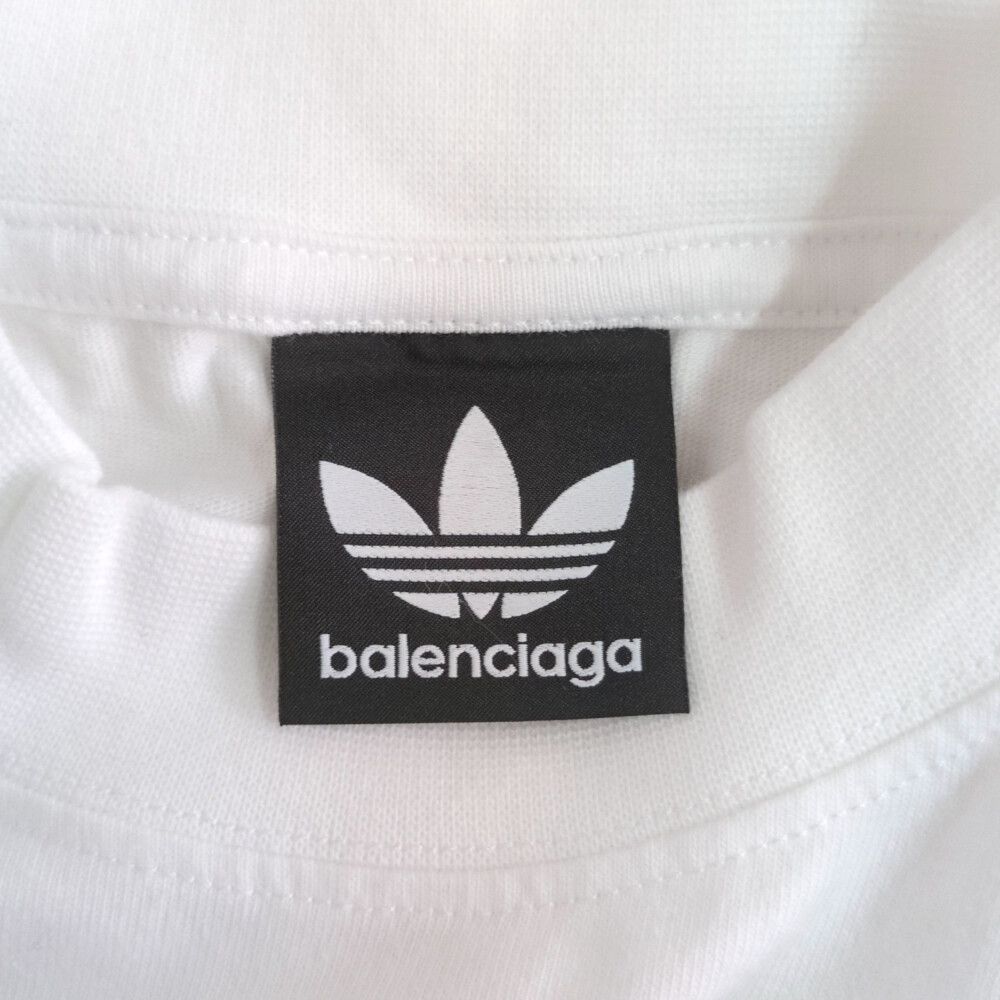 Balenciaga Adidas Logo Short Sleeve Top T-Shirt Top 2 White — view 4