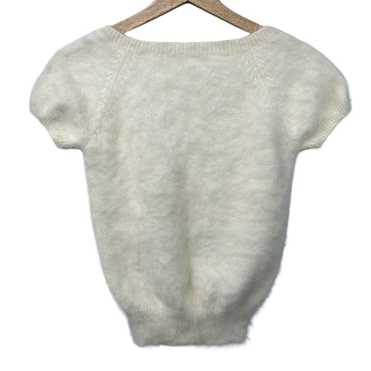 Celine Short Sleeve Sweater S Ivory — view 2