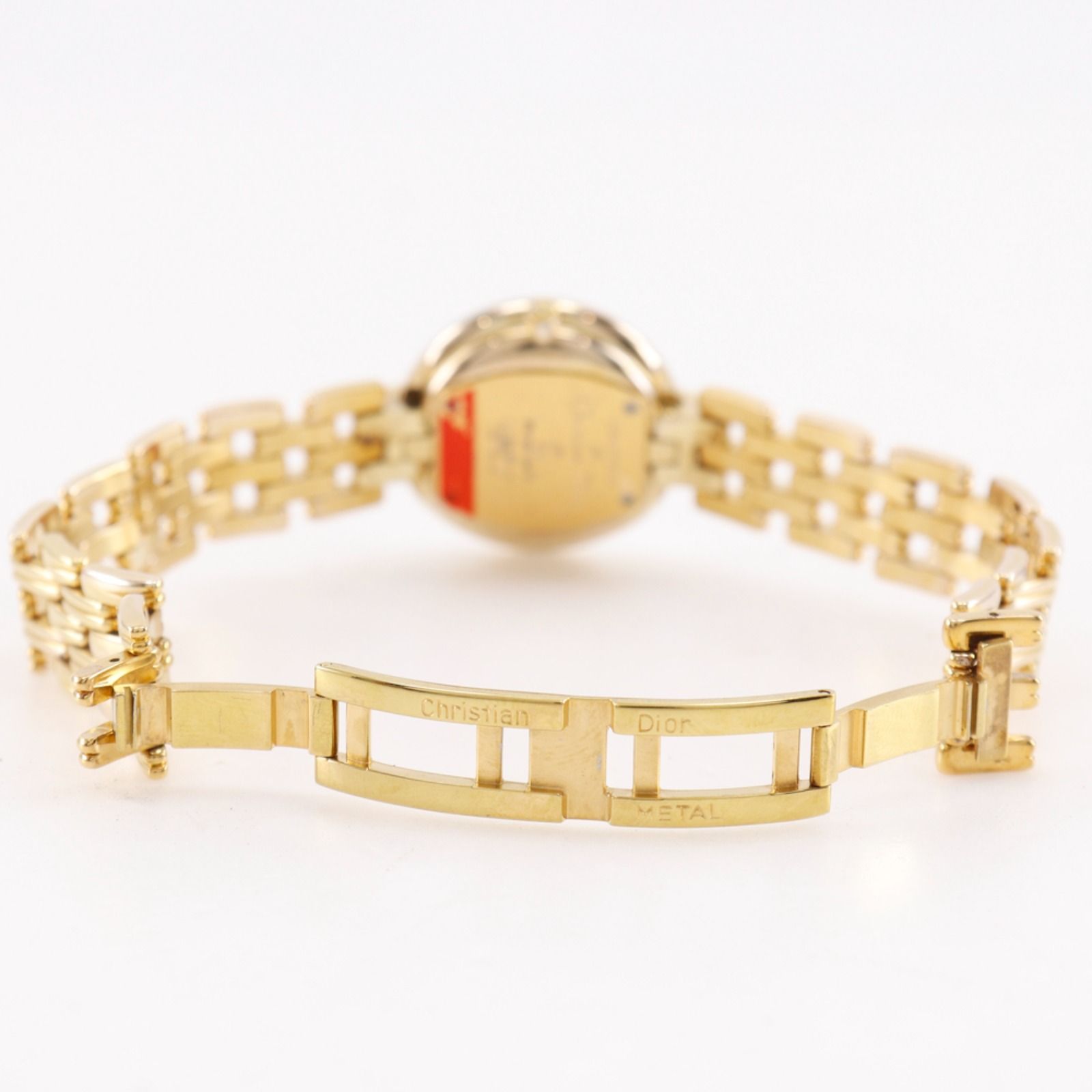 Dior Dio Bakira Gold Plated Kuo Analog Display Black Dial Watch — view 5