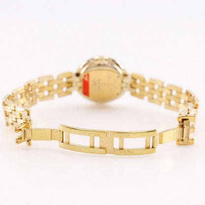Dior Dio Bakira Gold Plated Kuo Analog Display Black Dial Watch — view 5