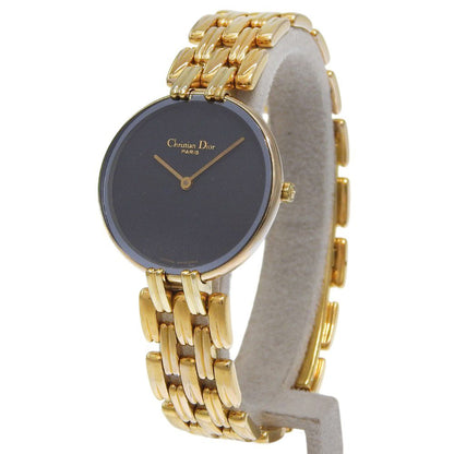 Dior Dio Bakira Gold Plated Kuo Analog Display Black Dial Watch — view 2