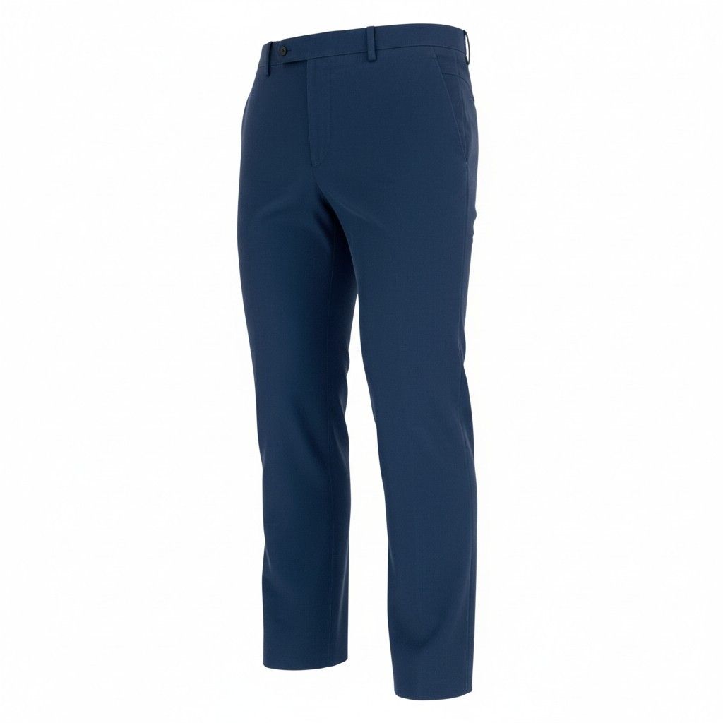 Hermes Trousers Chino Pants Pleated 42 Navy Cotton
