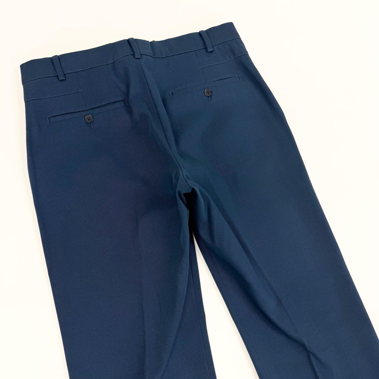 Hermes Trousers Chino Pants Pleated 42 Navy Cotton — view 5