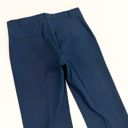 Hermes Trousers Chino Pants Pleated 42 Navy Cotton — view 5