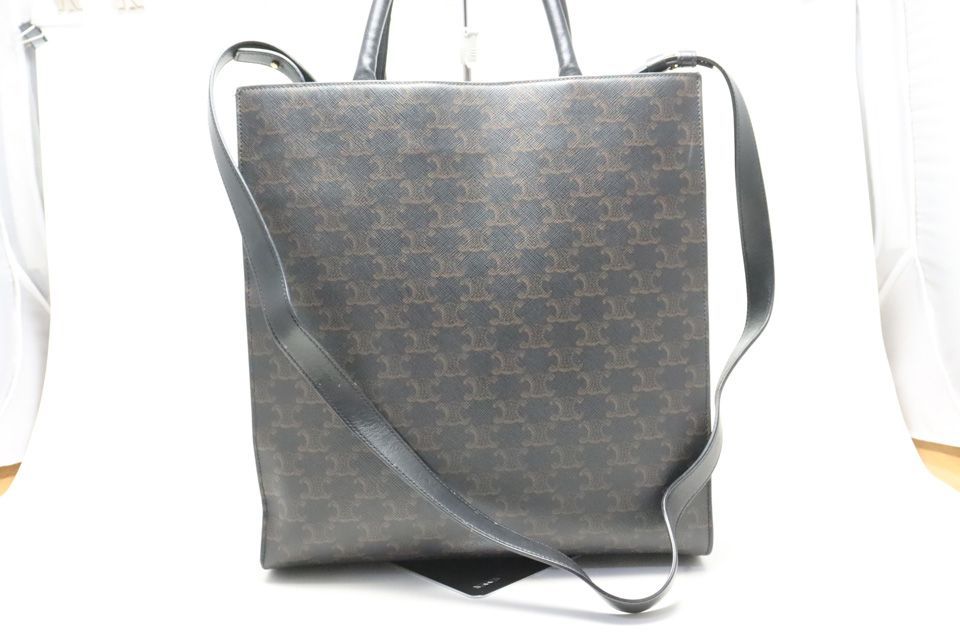 Celine Trio Vertical Cover Leather 2-Way Tote — view 2