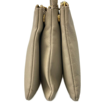 Celine Shoulder Bag Trio Large Beige Leather — view 2