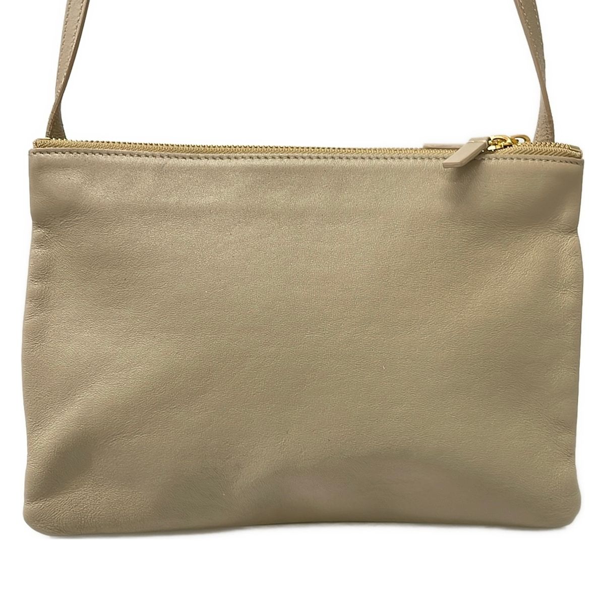 Celine Shoulder Bag Trio Large Beige Leather — view 3