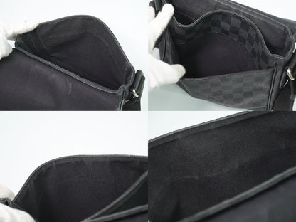 Louis Vuitton LV District PM Damier Graphite Shoulder Bag Pochette Black Gray — view 8