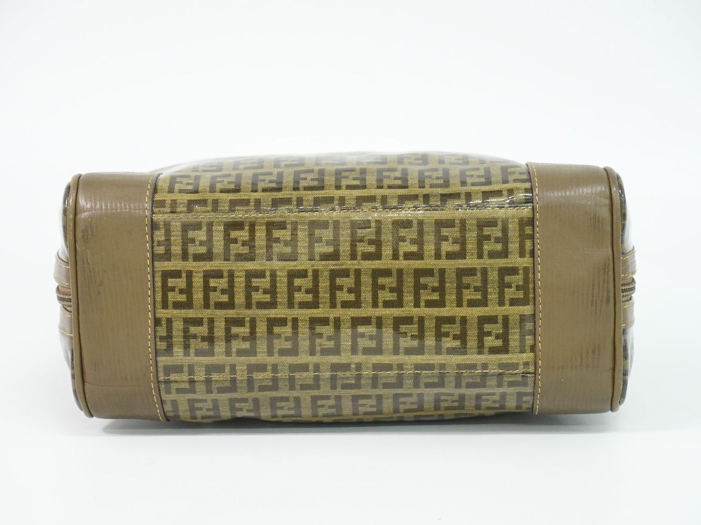 Fendi Zucchino Mini Boston Bag Brown — view 3