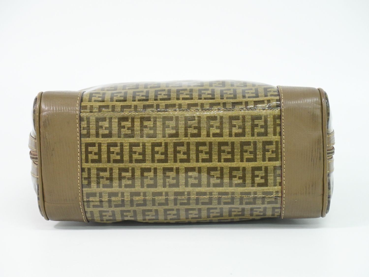 Fendi Zucchino Mini Boston Bag Brown — view 3