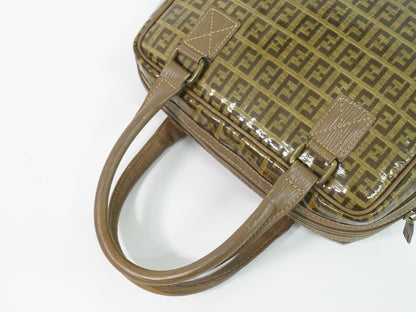 Fendi Zucchino Mini Boston Bag Brown — view 4