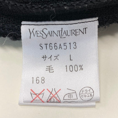 Saint Laurent Bijou Button Knit Jacket L Black Wool — view 9