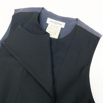Balenciaga Transformed Gilet Vest Sleeveless Top 36 Black Wool — view 5