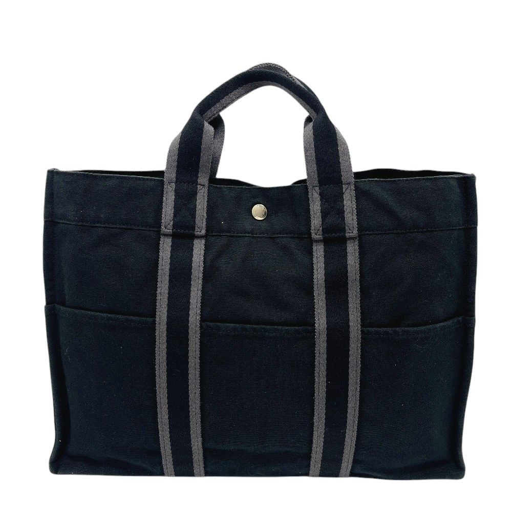 Hermes Handbag Fourre Tout Canvas Black
