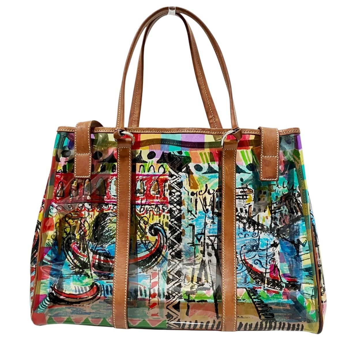 Prada Venice Print Tote Vinyl Leather — view 2