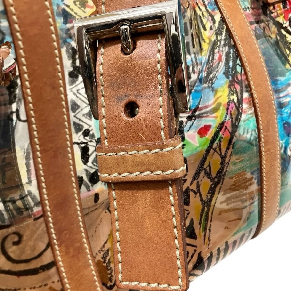 Prada Venice Print Tote Vinyl Leather — view 8