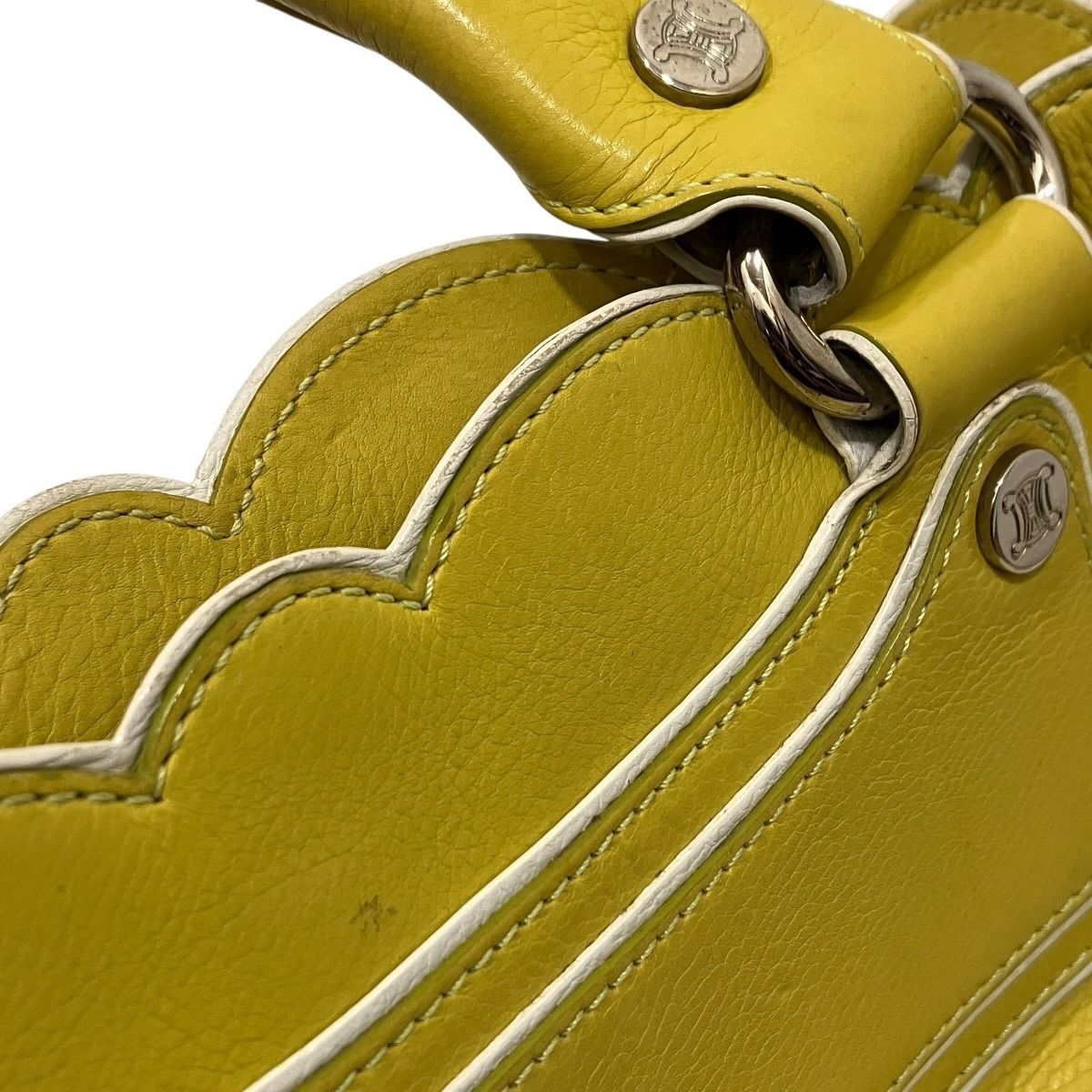 Celine Handbag Leather Yellow — view 8