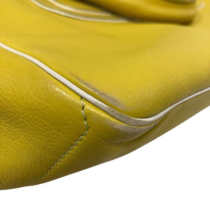 Celine Handbag Leather Yellow — view 6