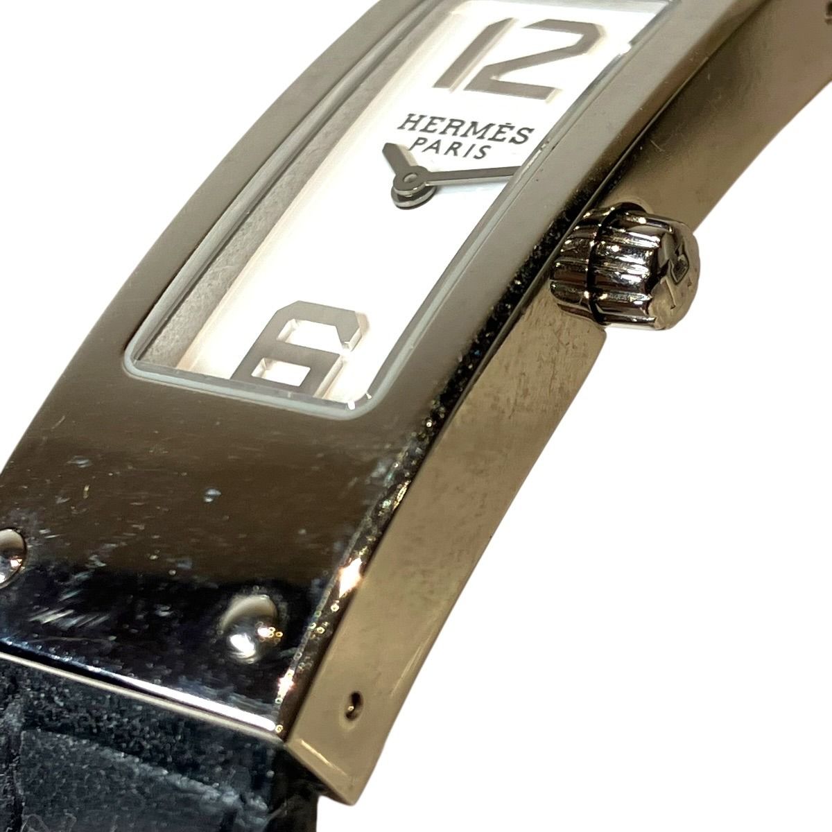 Hermes Kelly 2 Watch SS Leather Quartz White Dial — view 4