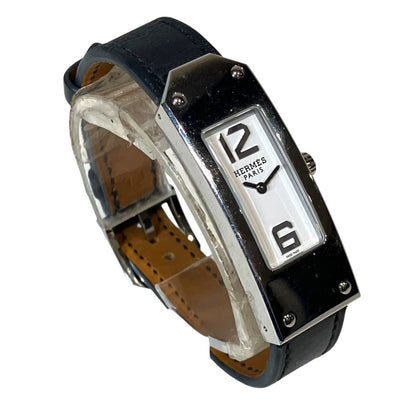 Hermes Kelly 2 Watch SS Leather Quartz White Dial — view 3