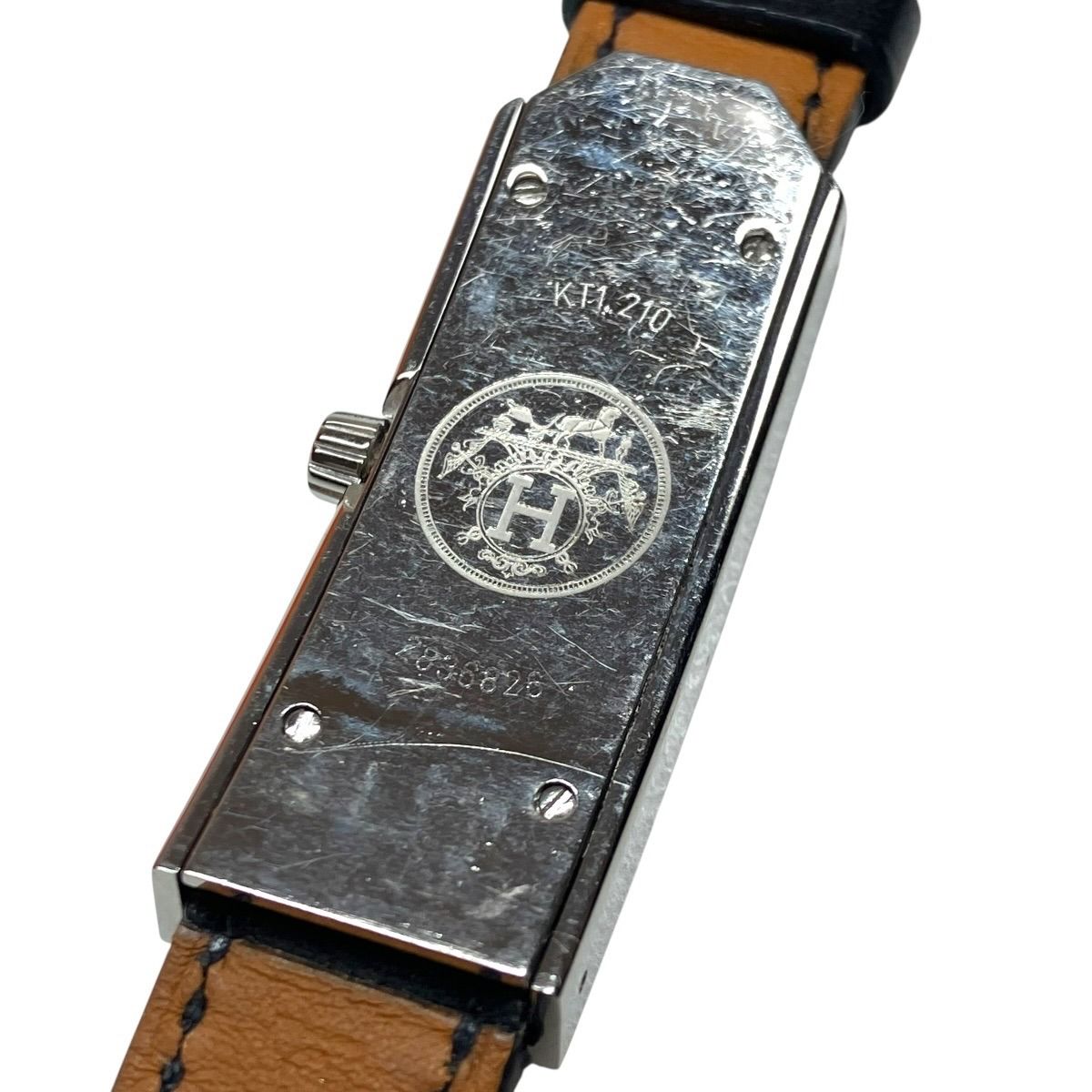 Hermes Kelly 2 Watch SS Leather Quartz White Dial — view 5