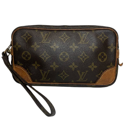 Louis Vuitton Dragonne PM Monogram Clutch Canvas