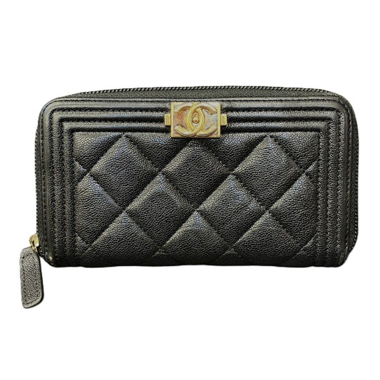 Chanel Boy Wallet Caviar Leather