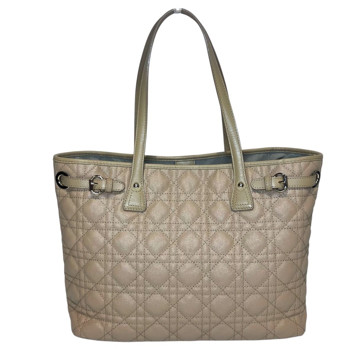 Dior Cannage Small Tote Panarea Canvas Leather — view 2