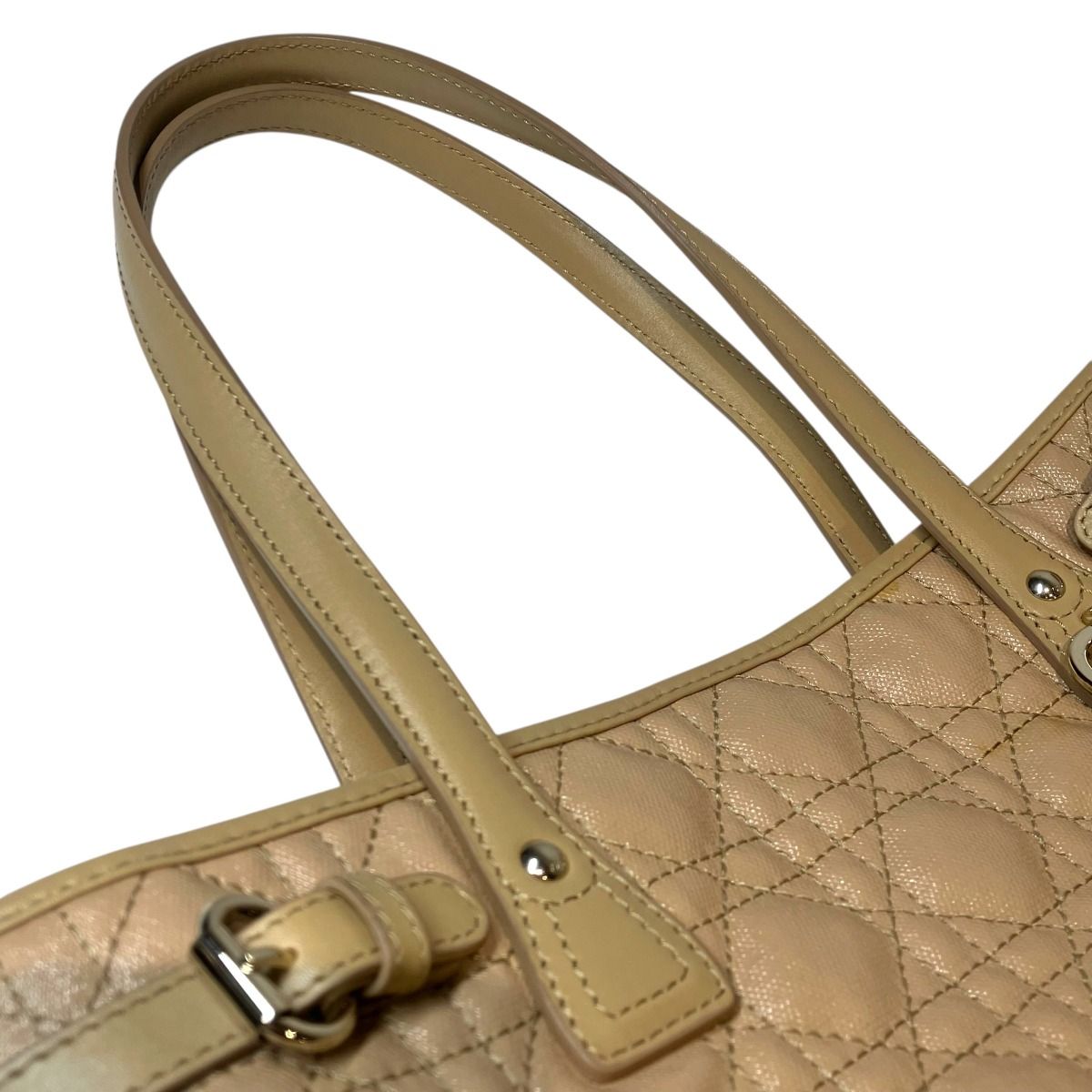 Dior Cannage Small Tote Panarea Canvas Leather — view 8