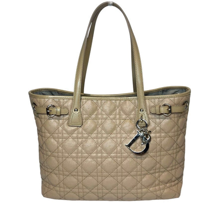 Dior Cannage Small Tote Panarea Canvas Leather