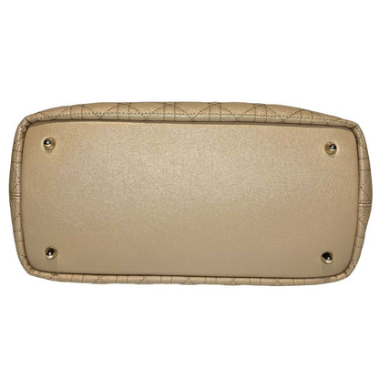 Dior Cannage Small Tote Panarea Canvas Leather — view 3