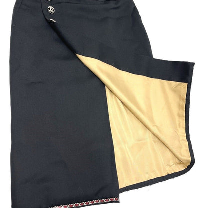 Chanel Skirt Midi Rayon Black — view 5