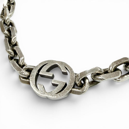 Gucci Interlocking Necklace Silver