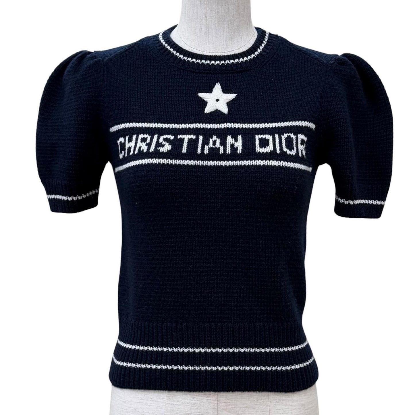 Dior Wool Cashmere Blend Logo Sweater