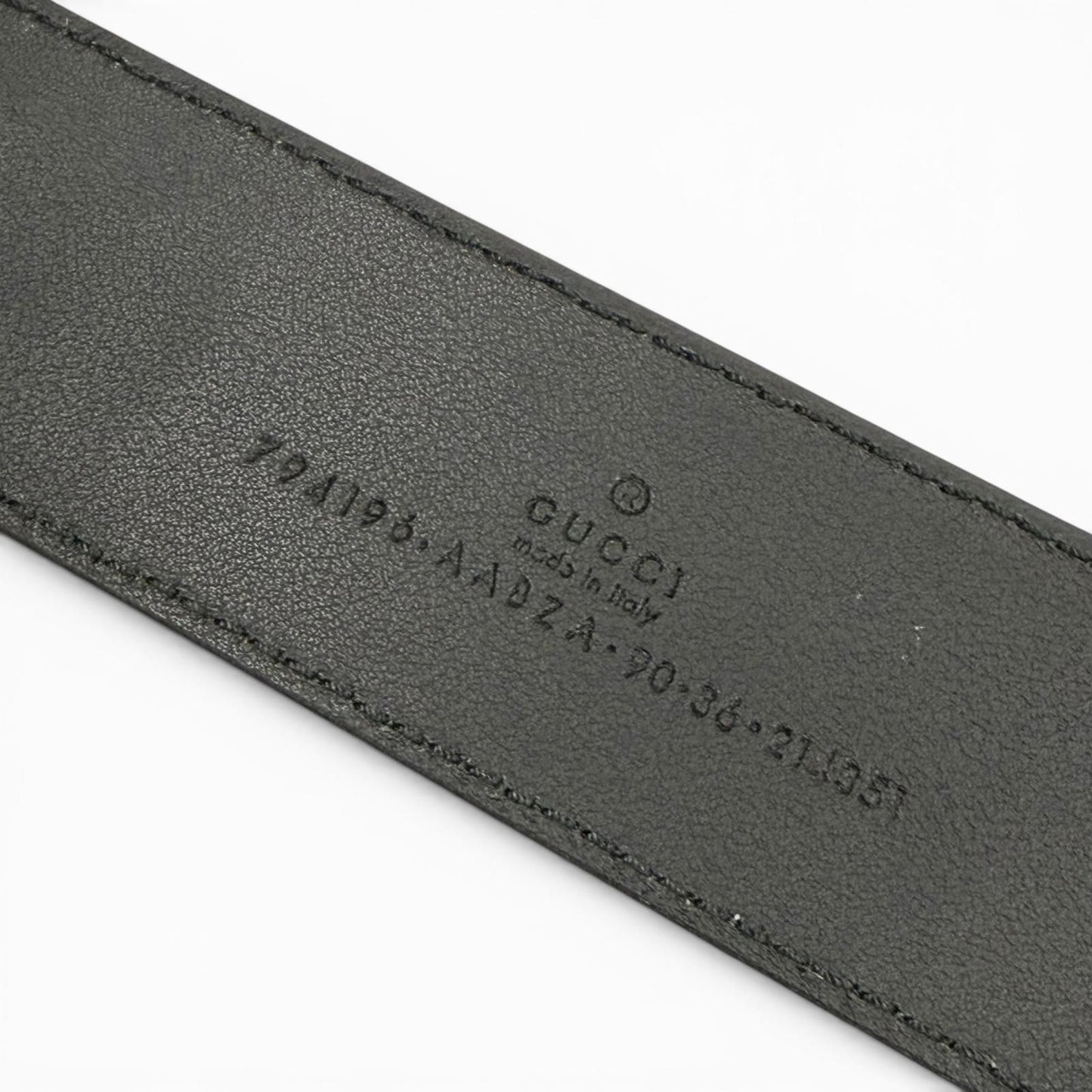 Gucci Leather GG Pattern Interlocking Buckle Wide Belt Black Silver — view 9