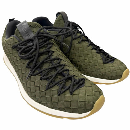 Bottega Veneta Lace Up Logo Low Cut Sneakers Khaki 41 Recommended