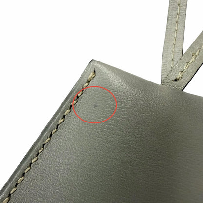 Hermes Vintage Leather Martin Margiela Era Clochette Charm Necklace Gray — view 8