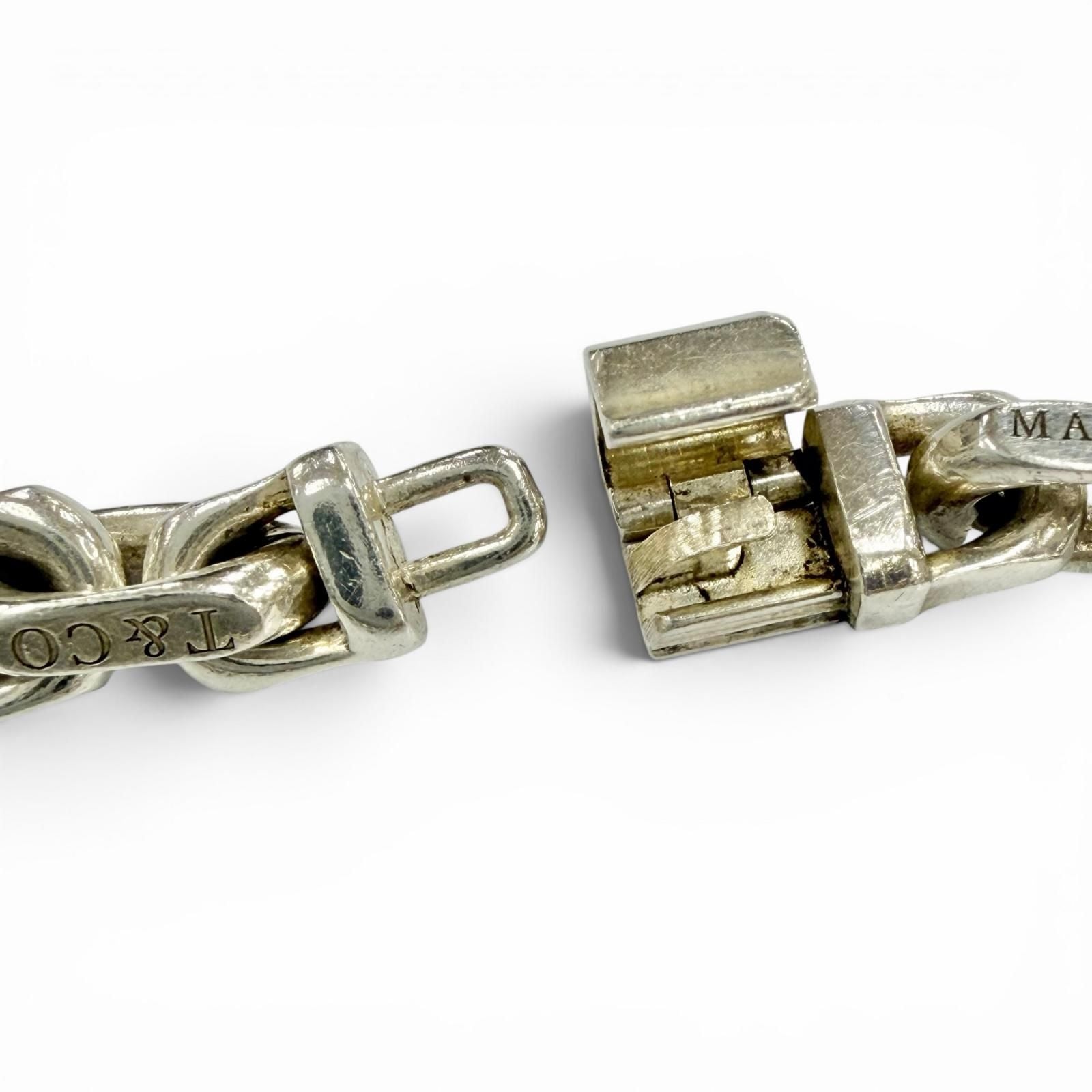 Tiffany & Co Makers Narrow Chain 925 18k Small 18 cm Bracelet Silver Gold — view 4