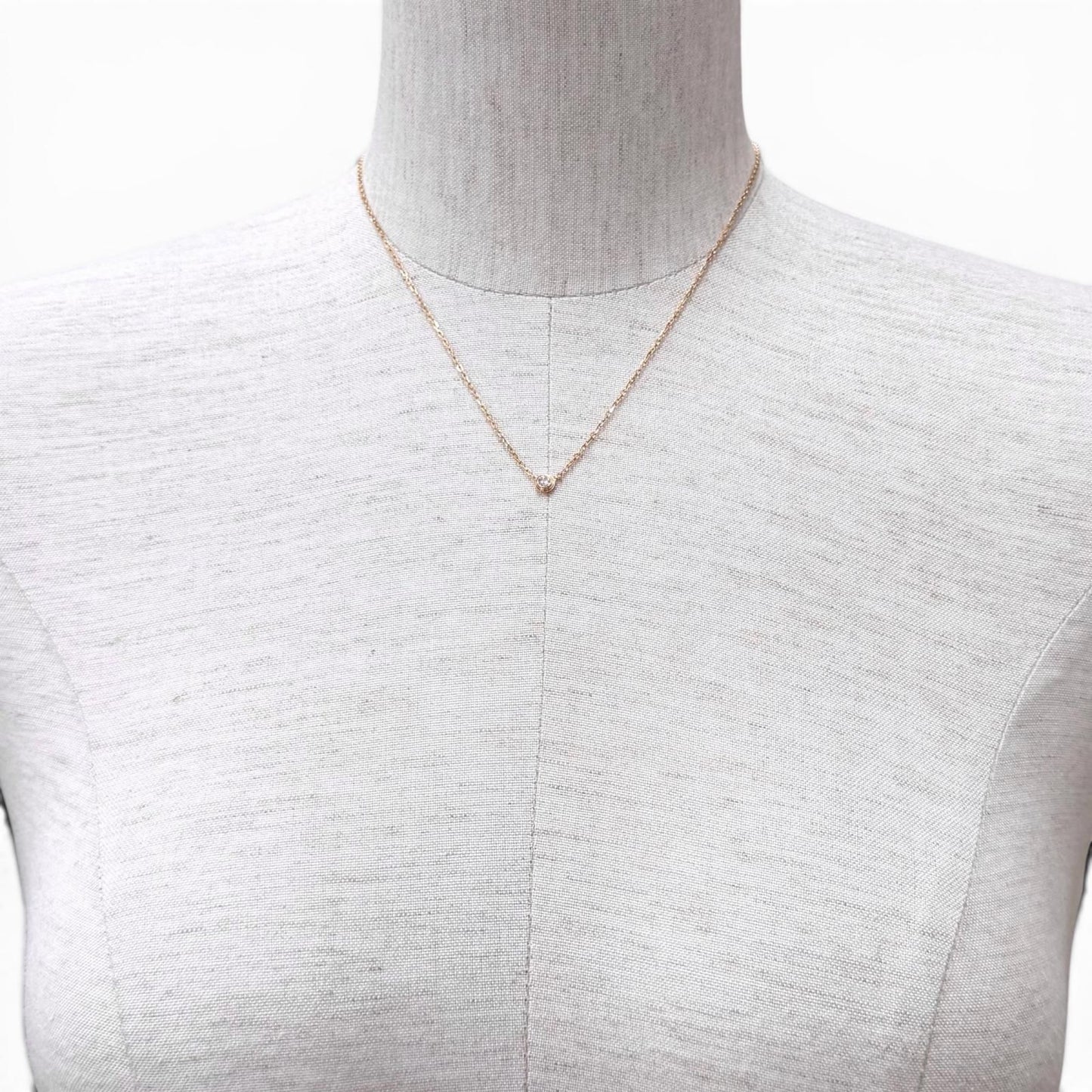 Cartier d'Amour SM Diamond 41.3 cm Necklace Pink Gold — view 4