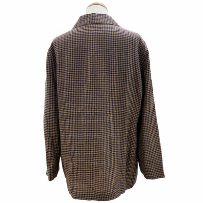 Gucci Linen 100% Interlocking Ribbon Mini Plaid Shell Button Single Jacket — view 4