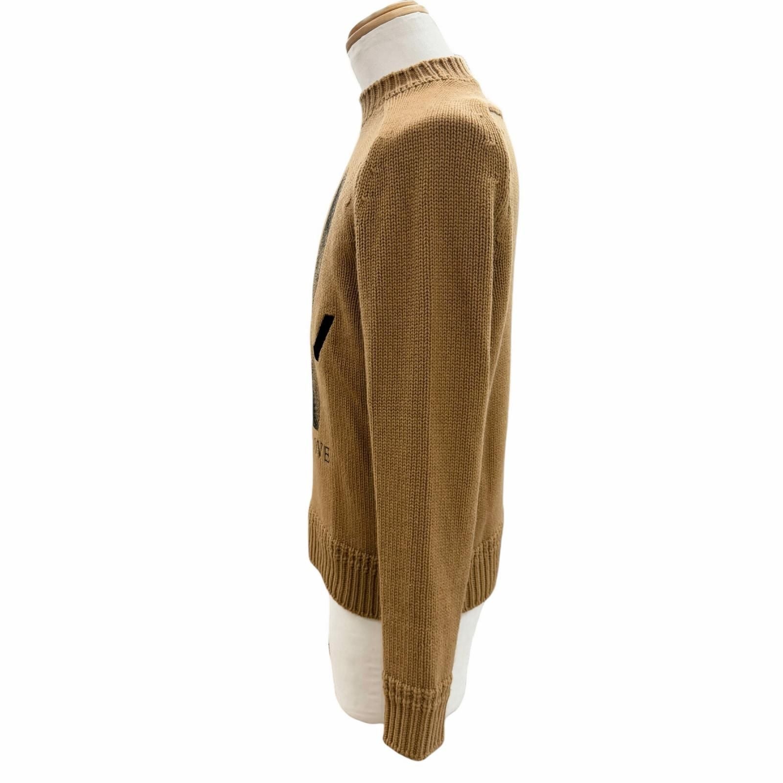 Louis Vuitton Peace and Love Cashmere Vicuna Blend LV Logo Hand Knit Sweater — view 3