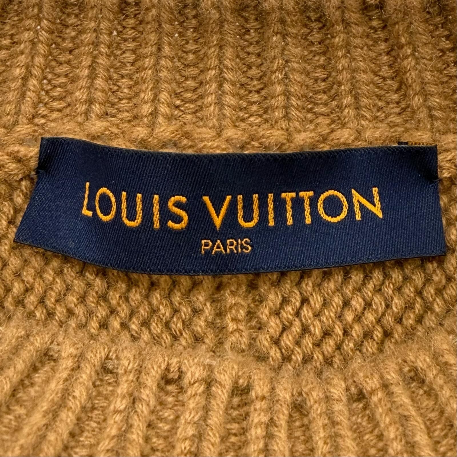 Louis Vuitton Peace and Love Cashmere Vicuna Blend LV Logo Hand Knit Sweater — view 5