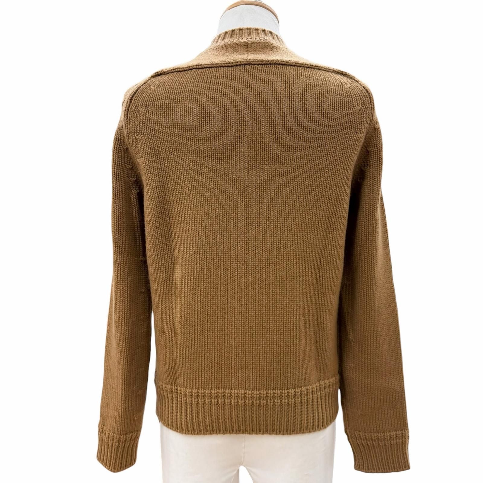 Louis Vuitton Peace and Love Cashmere Vicuna Blend LV Logo Hand Knit Sweater — view 4