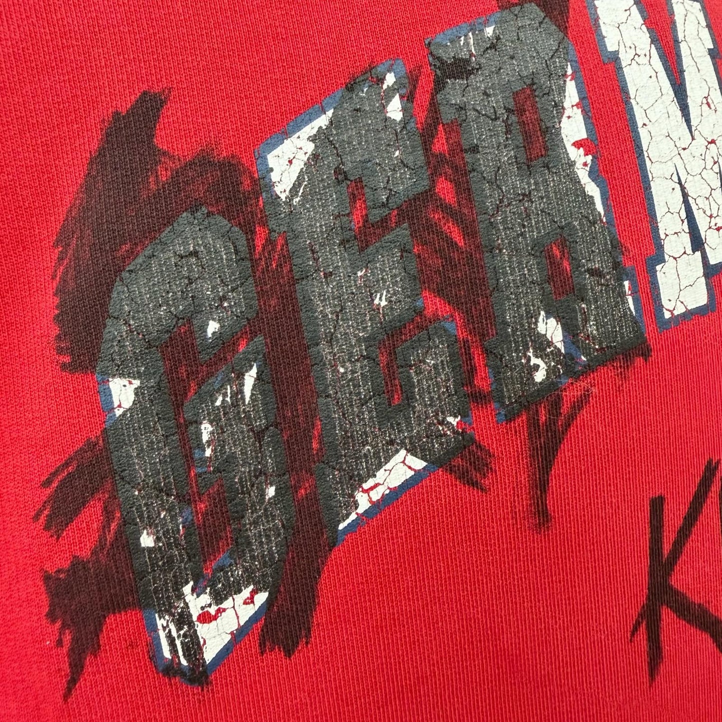 Balenciaga Faux Logo Round Hem Hoodie Cotton 100% Many Kisses Print Distressed — view 5