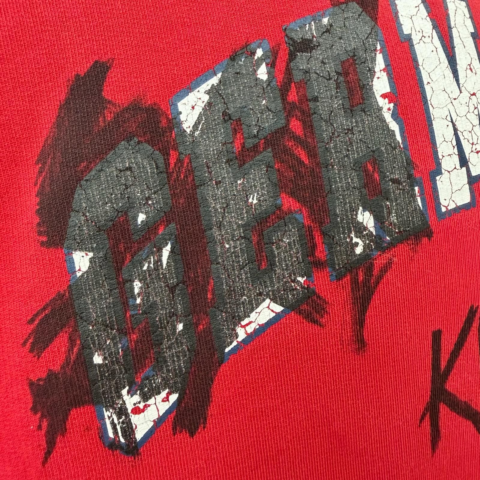 Balenciaga Faux Logo Round Hem Hoodie Cotton 100% Many Kisses Print Distressed — view 5