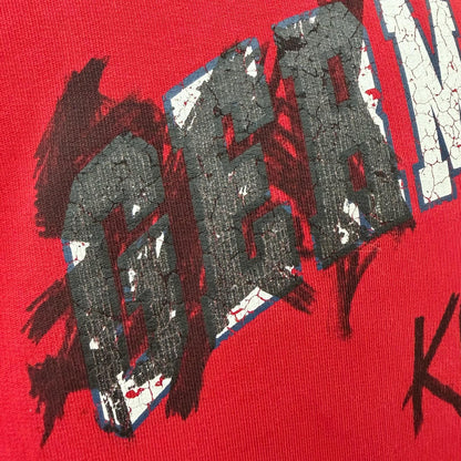 Balenciaga Faux Logo Round Hem Hoodie Cotton 100% Many Kisses Print Distressed — view 5
