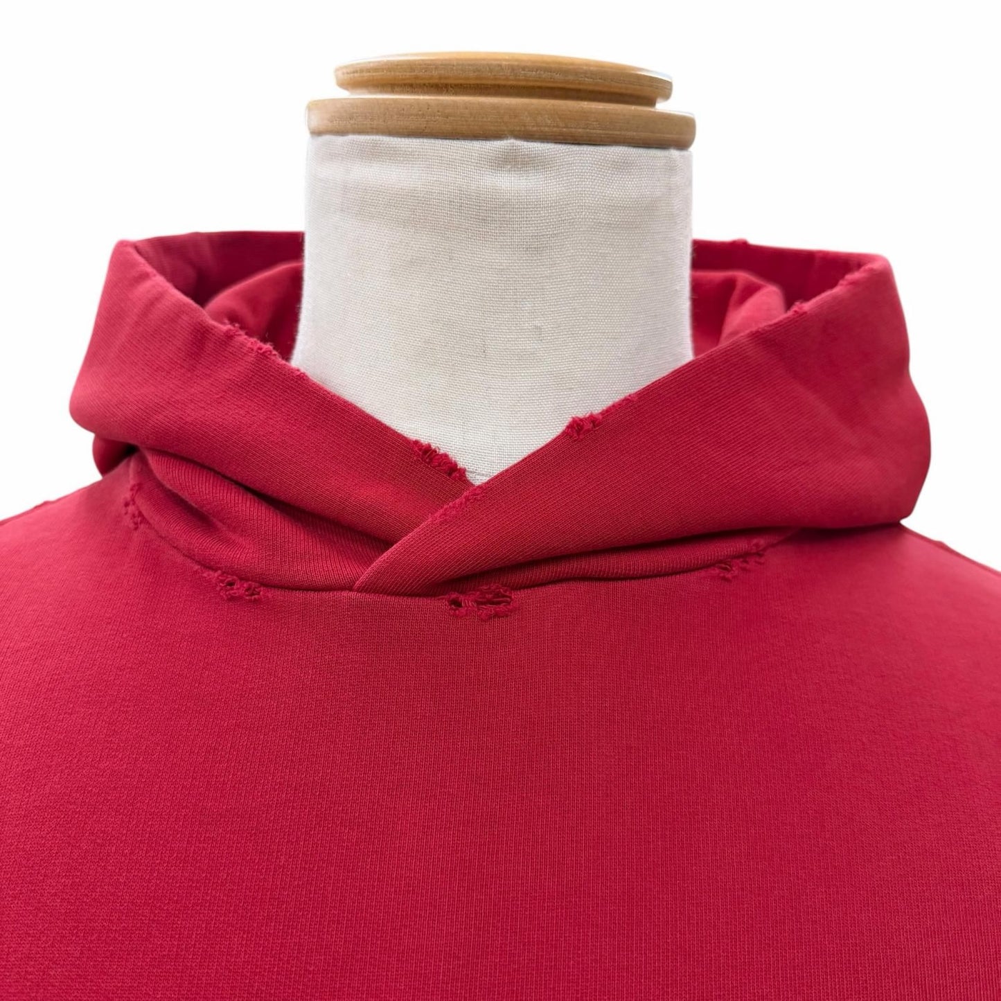Balenciaga Faux Logo Round Hem Hoodie Cotton 100% Many Kisses Print Distressed — view 2