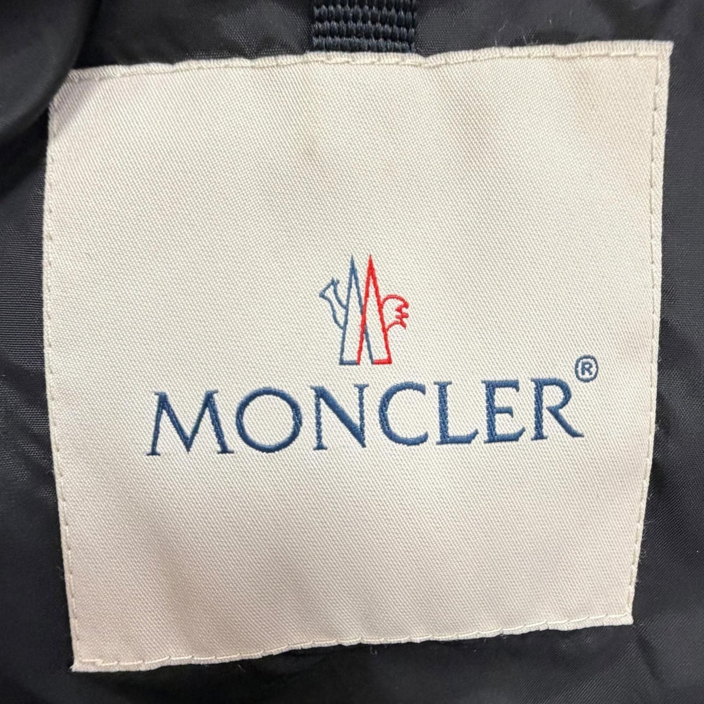 Moncler Tiam Nylon Logo Patch Hooded Long Down Coat Black 0 — view 9